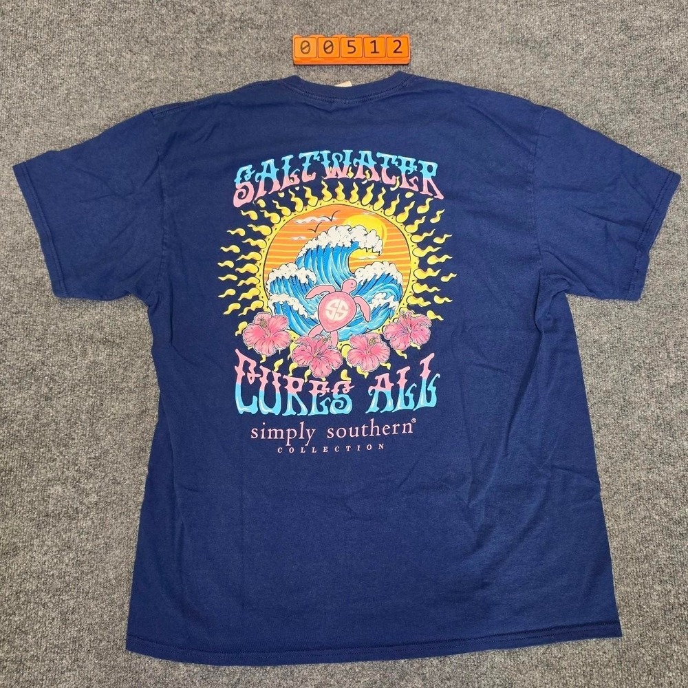 Simply Southern Collection Saltwater Cures All Cotton T-Shirt, size XL
